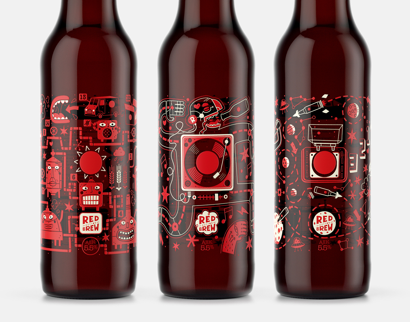 beer illustrated labels THERMOCROMIC Space  brewing process DANCE   music Fun limited palettes