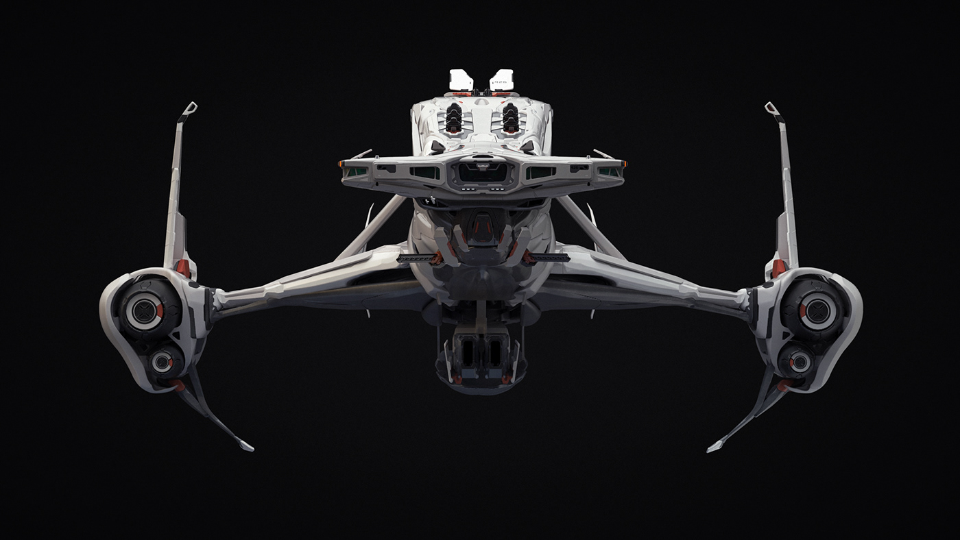 spaceship starship cruiser sciifi 3D 3dcoat