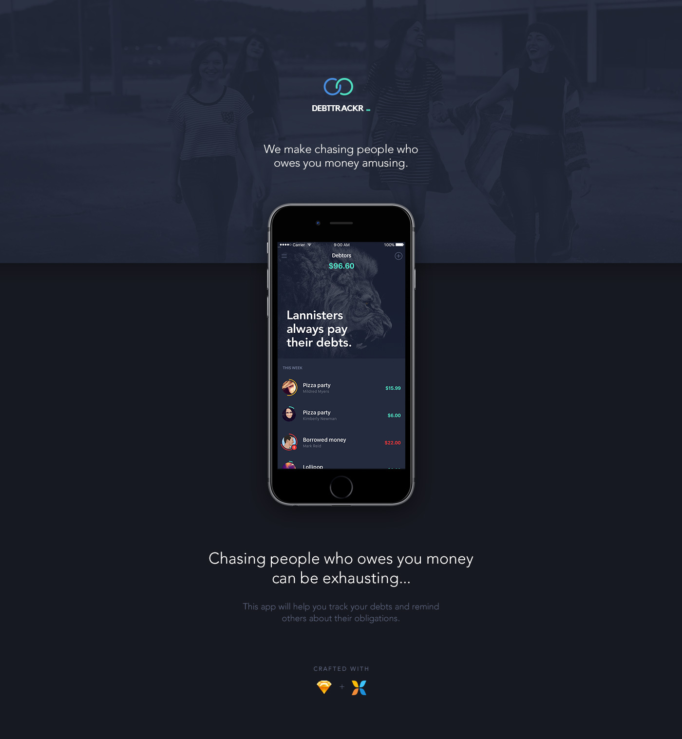 Debt tracker app mobile ios