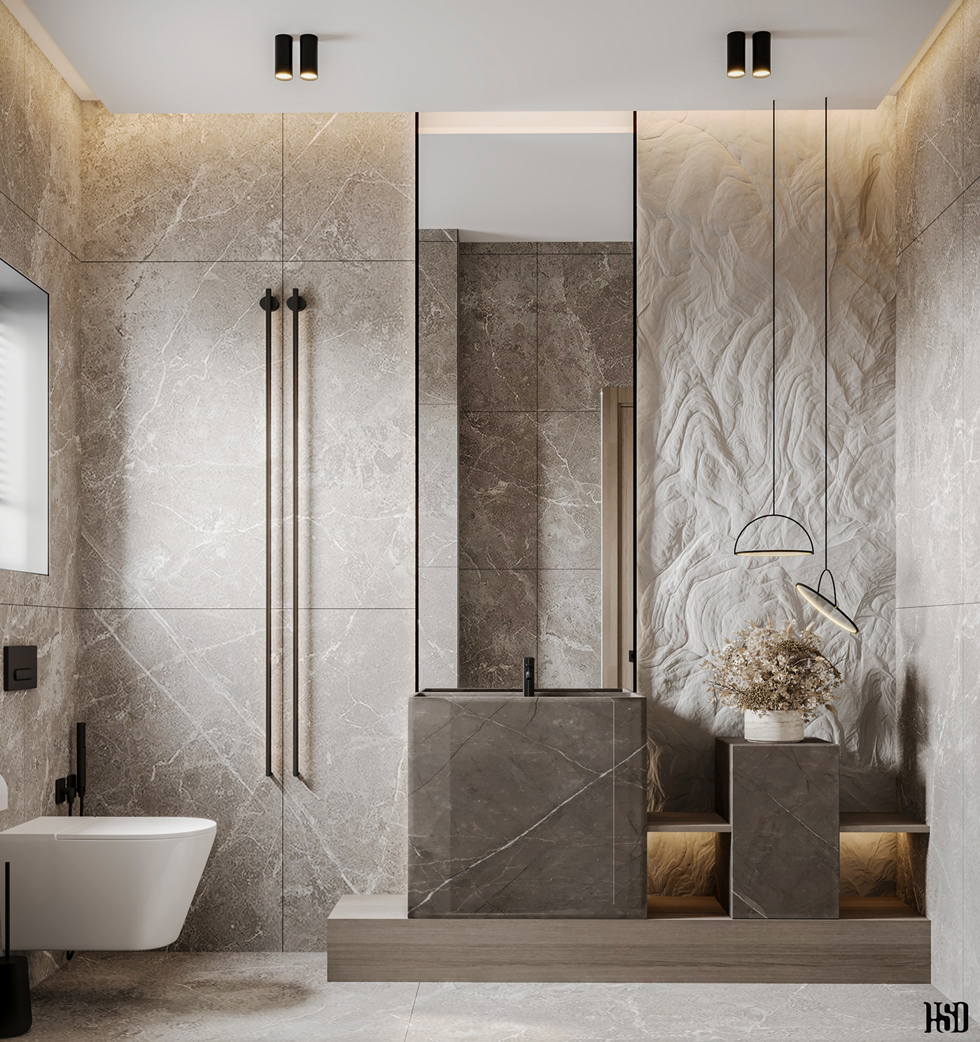 bathroom modern 3ds max corona Render visualization interior design  architecture 3D archviz