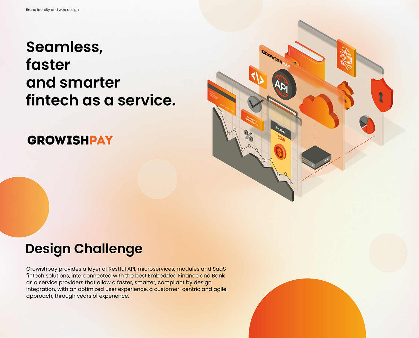 brand identity design Financial Services Fintech glassmorphism UX UI visual Web Design 