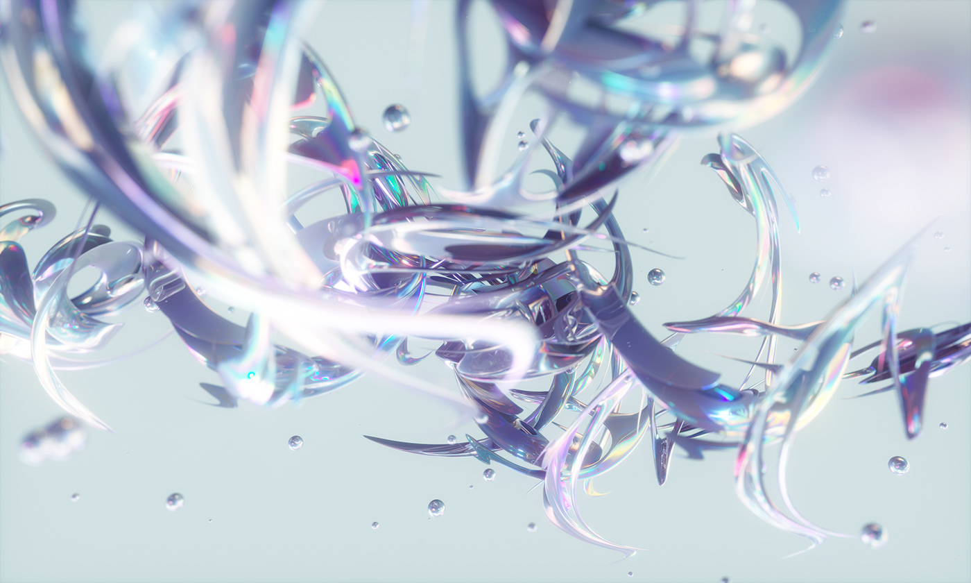 cinema4d abstract 3D Y2K MoGraph loop animation  after effects motion graphics  weird
