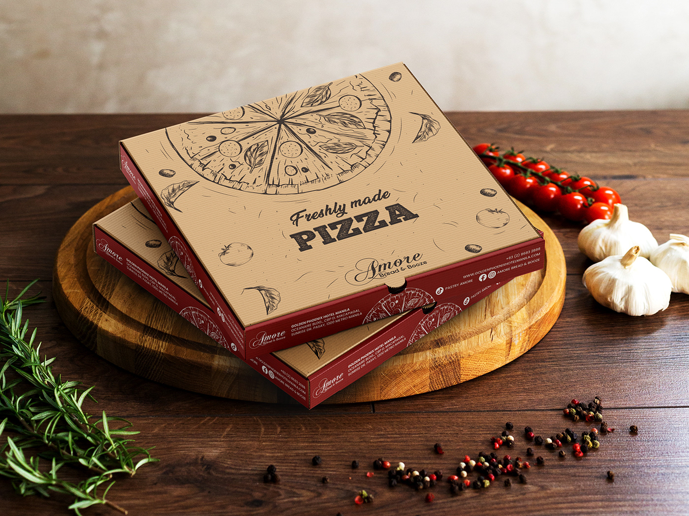 Pizza Packaging Graphic Designer adobe illustrator marketing   designer Brand Design identity brand Social media post
