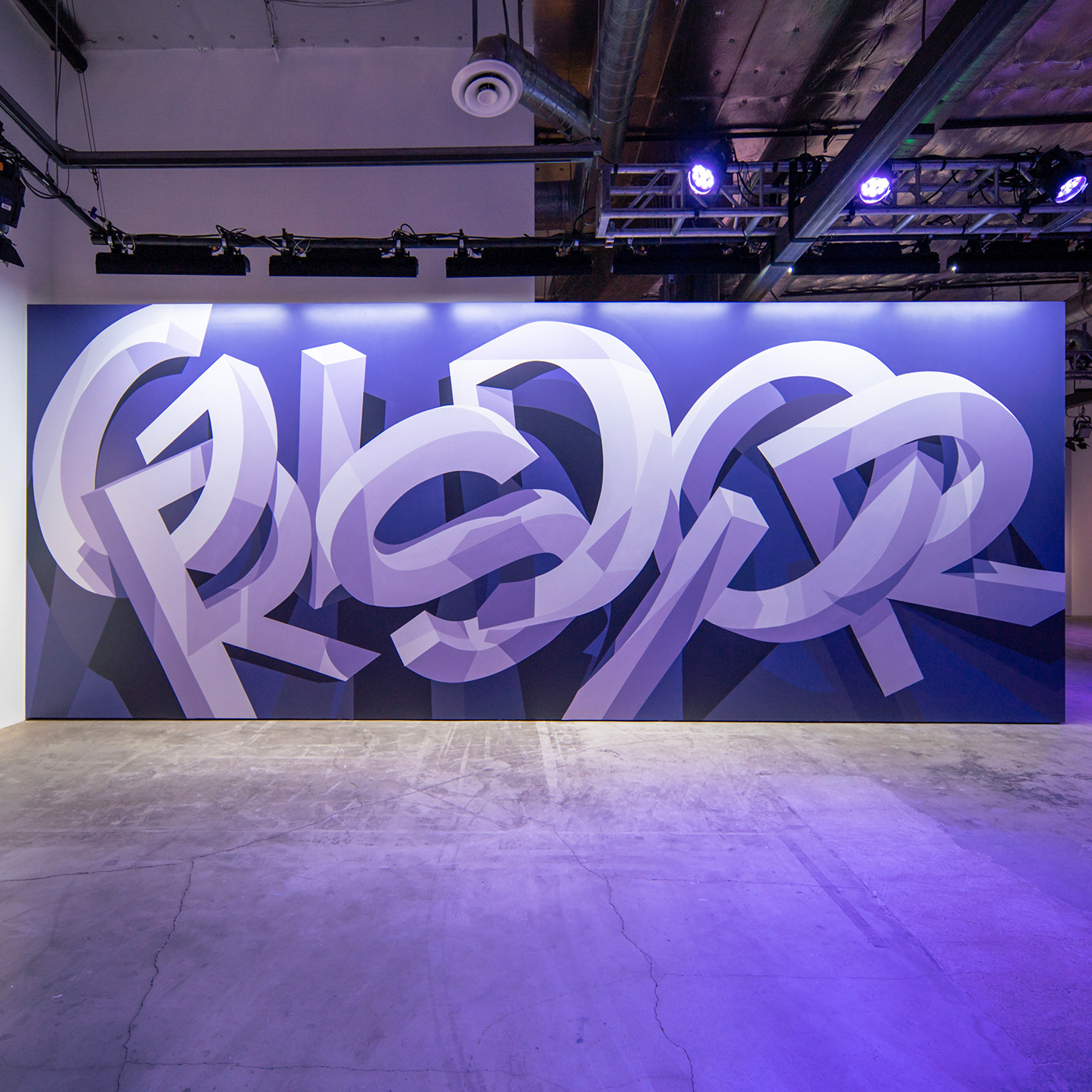 Dior Mural lettering handpainted typography   typographic type letters 3dmural grisdior