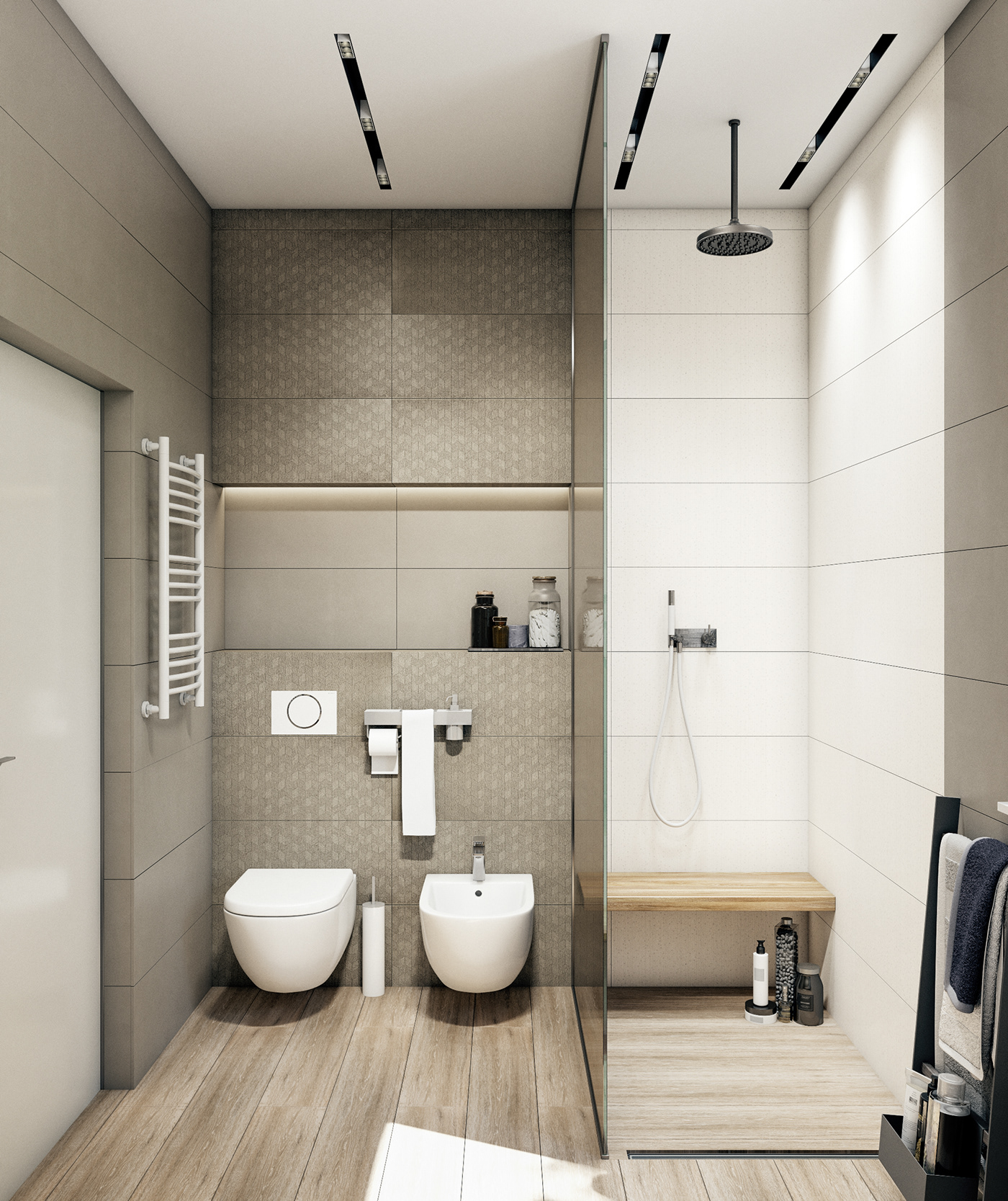 bathroom warm color interior design  Modern Style