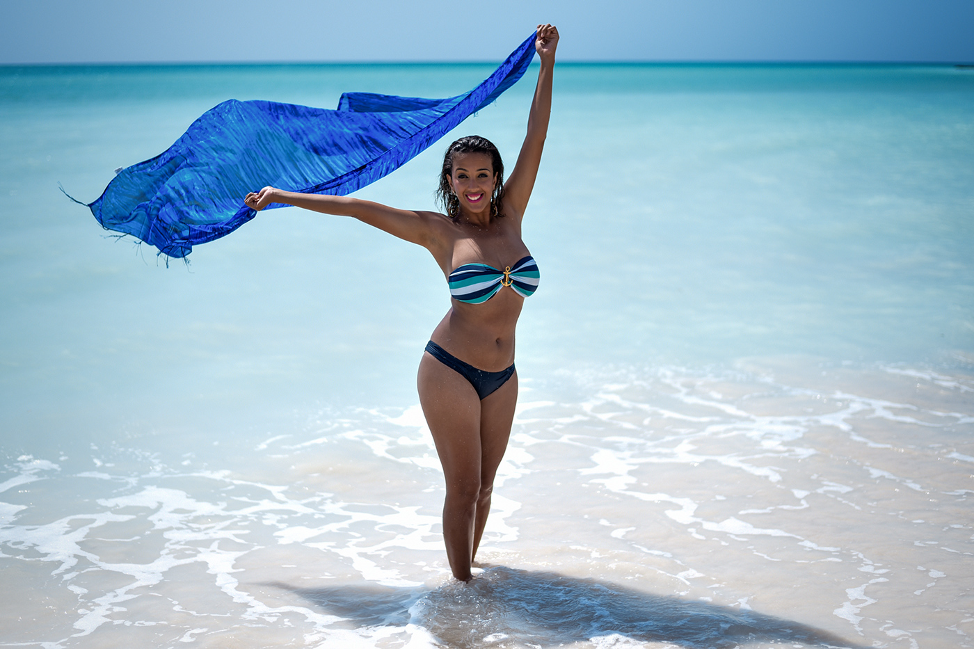 beach portrait model Caribbean