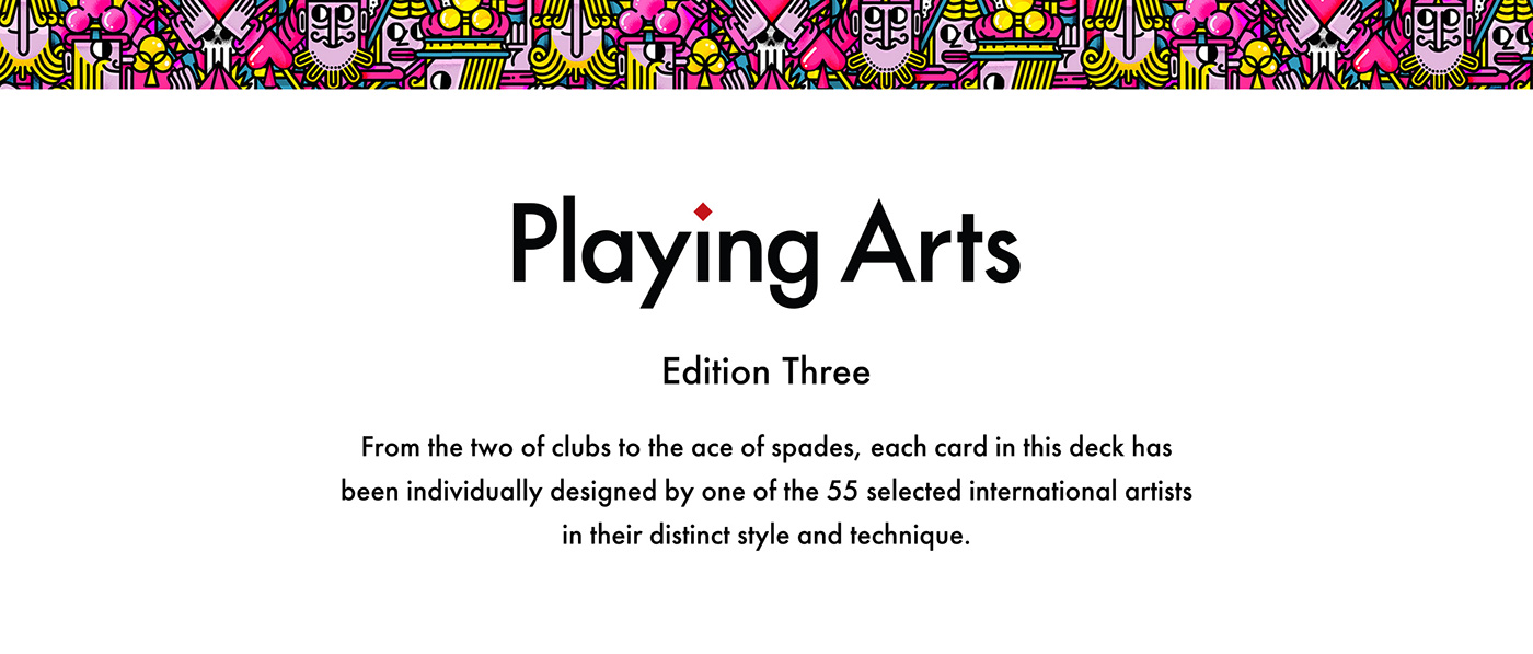 cards deck of cards collective art Collaboration pattern Playing Cards gift ILLUSTRATION 