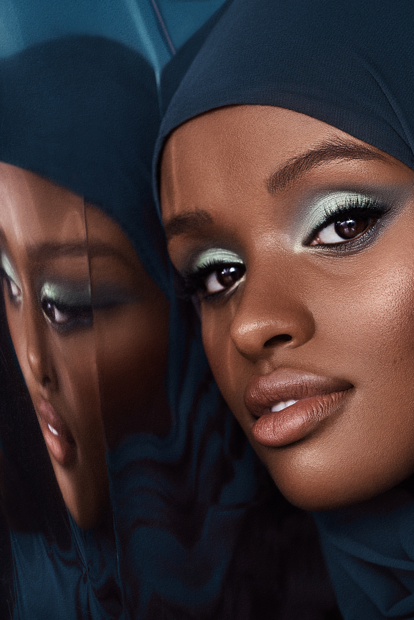 beauty photography editorial hijab London makeup model muse portrait photography Studio Photography