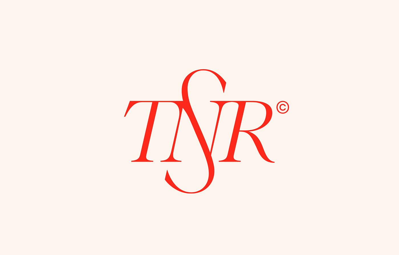 fashionable Logotype monogram Monogram Design red Trading Company red branding