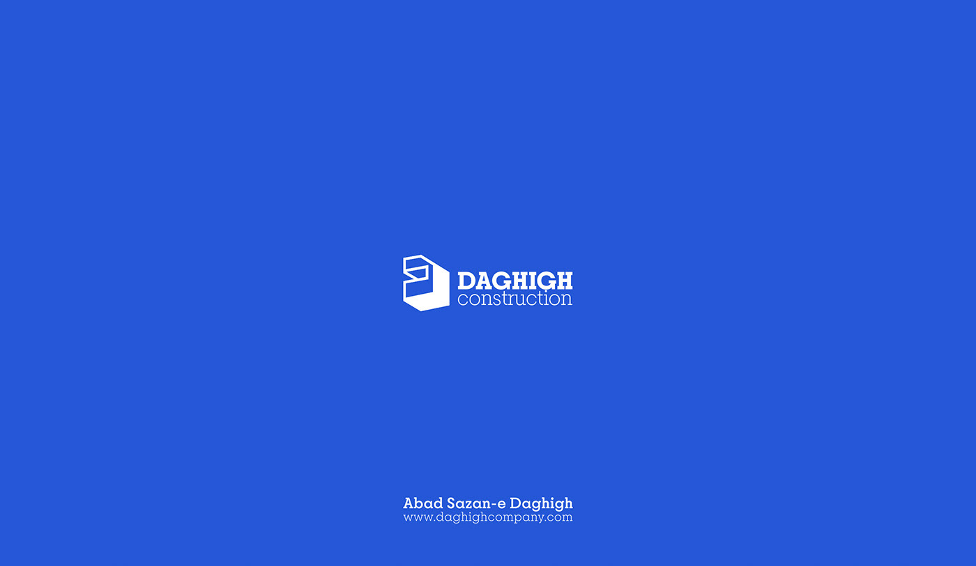 branding  Branding design daghigh construction Logo Design Mockup print design 