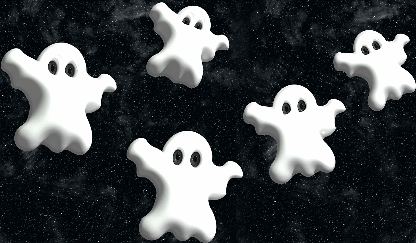 3D Render adobe illustrator Graphic Designer design ghost Scary spooky Halloween horror