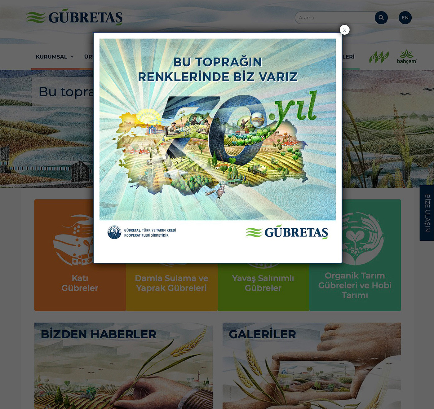 agriculture anniversary annual report Commemorative corporate fertilizers Gübretas Landscape map Turkey