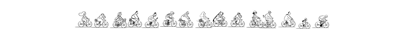animation  Drawing  Cycling riding Canda Quebec Advertising  Illustrator design Behance