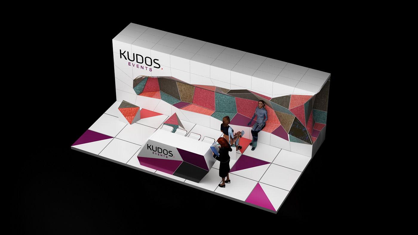 Kudos Events Advertising  branding  Event booth Exhibition  exhibit Stand design idea