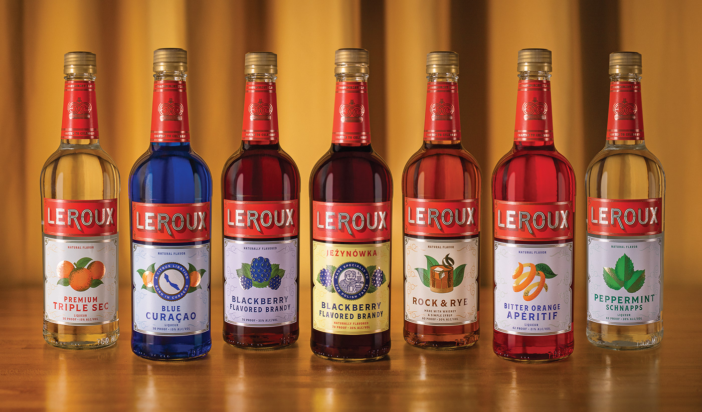 Spirits Liqueur polish ILLUSTRATION  Label portfolio crown Brandy drink brand identity