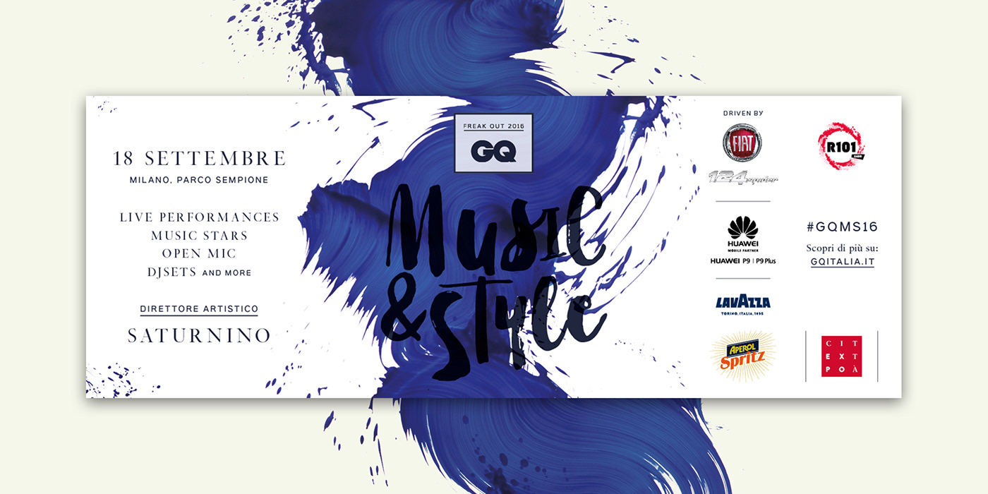 graphic design  music Fashion  art painting   James Nares GQ conde nast live show milano