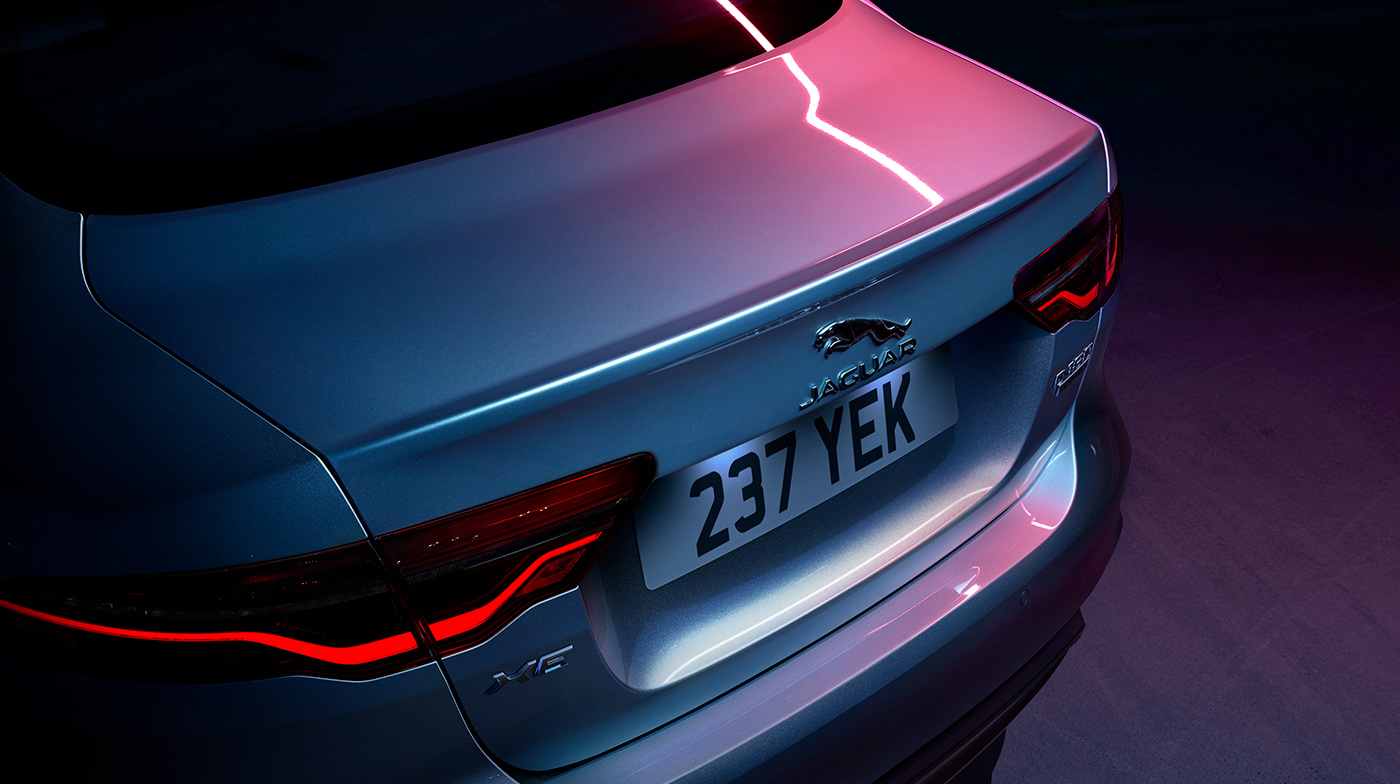jaguar xe car design Automotive design details headlights rearlights lighting strategy jewels