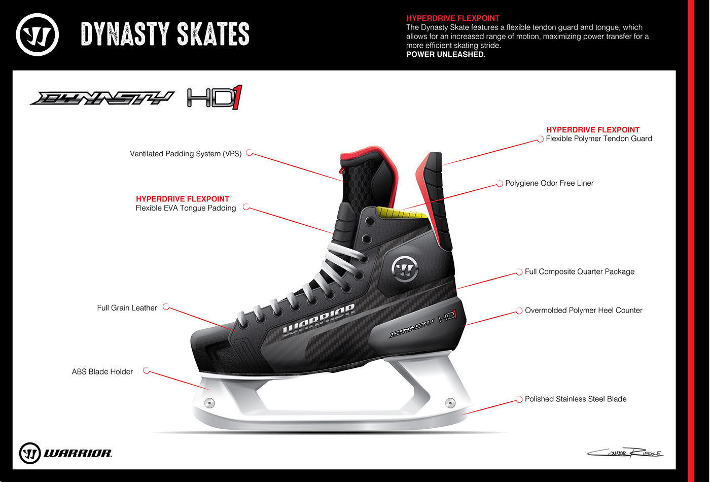 warrior hockey skate footwear footwear design product design 