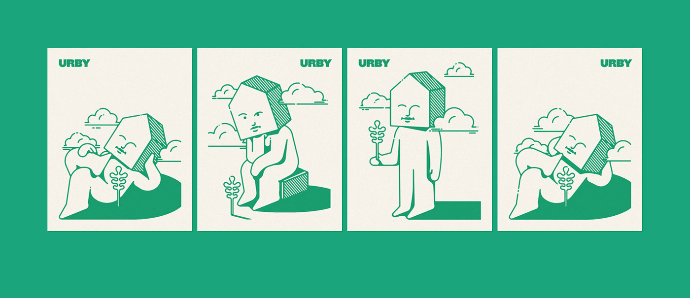 Character housing icons urby