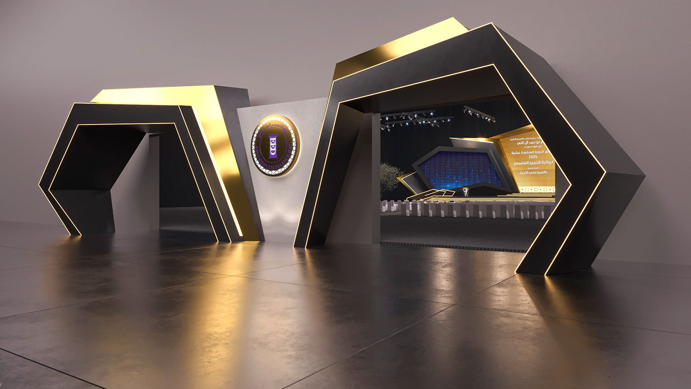 Stage STAGE DESIGN Theatre Qatar 3d modeling 3D 3ds max Event Event Design visual identity
