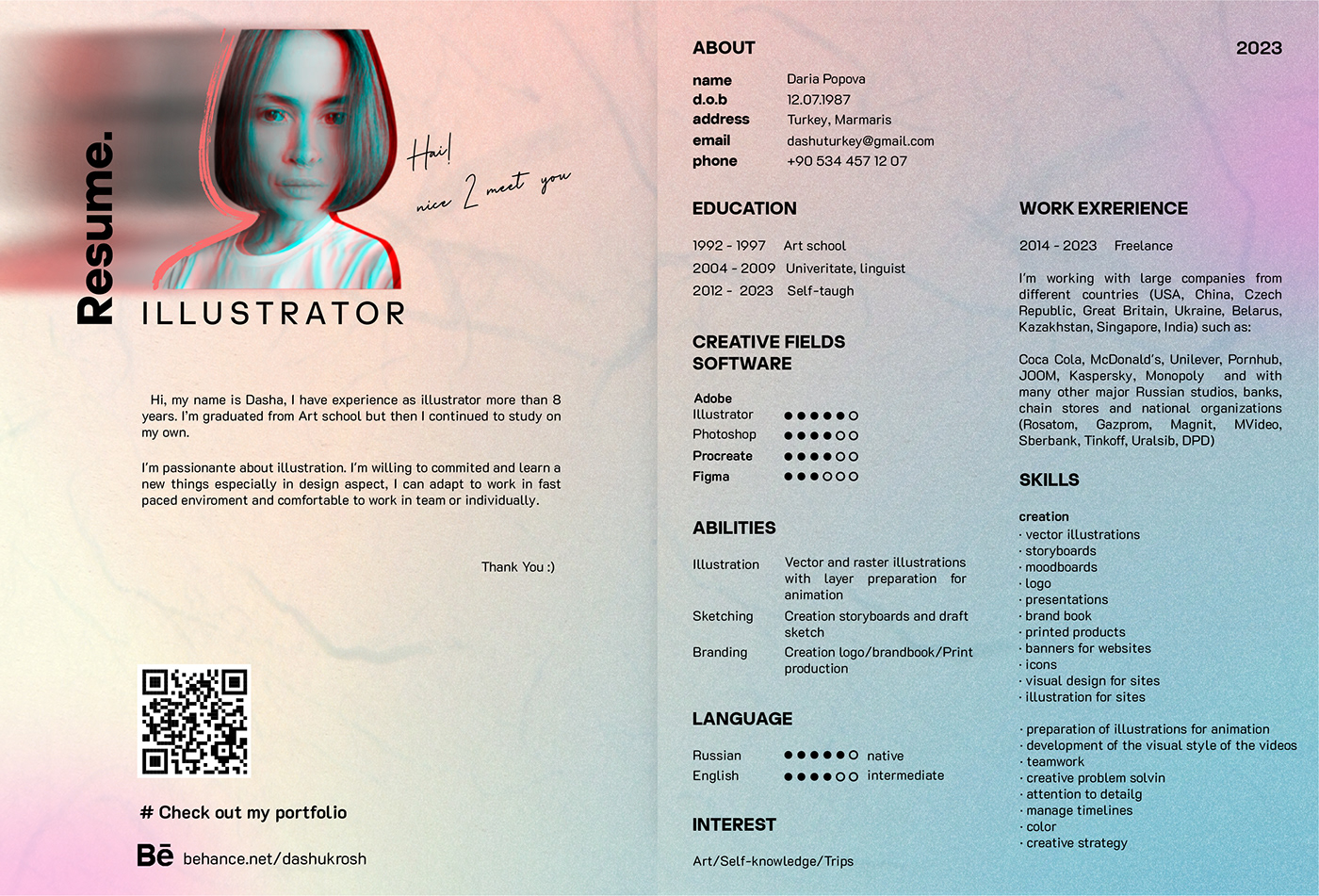 adobe illustrator digital illustration ILLUSTRATION  Illustrator Resume sketch vector
