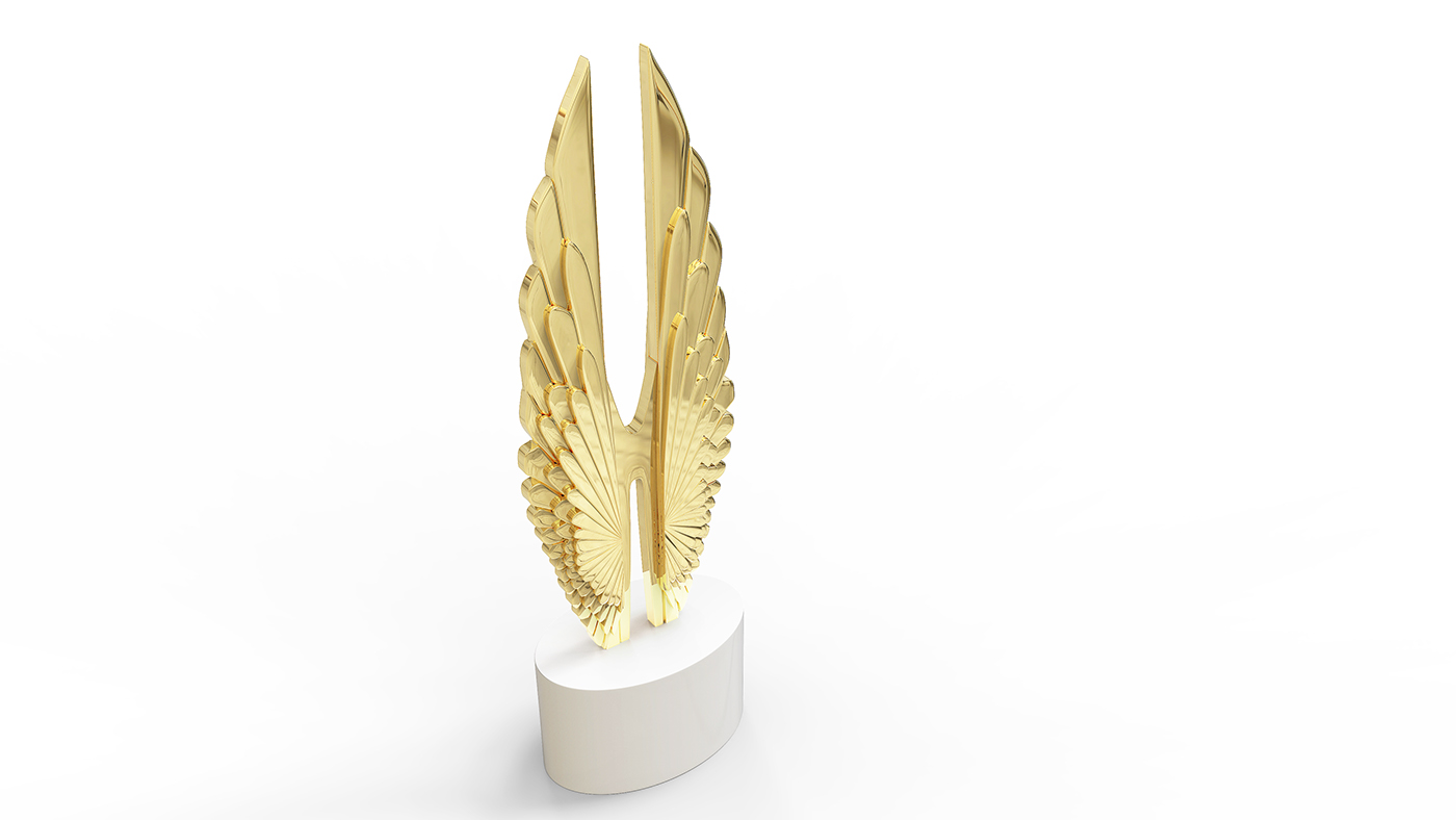 Awards hermes messenger greek mythology 3d design art direction  trophies