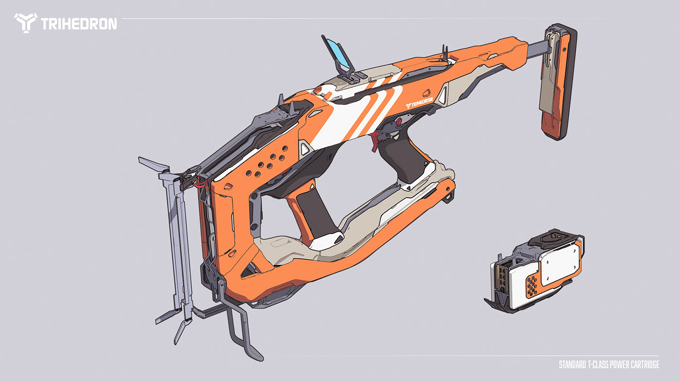 SMG plasma Sci Fi Gun 3D 3dcoat medium