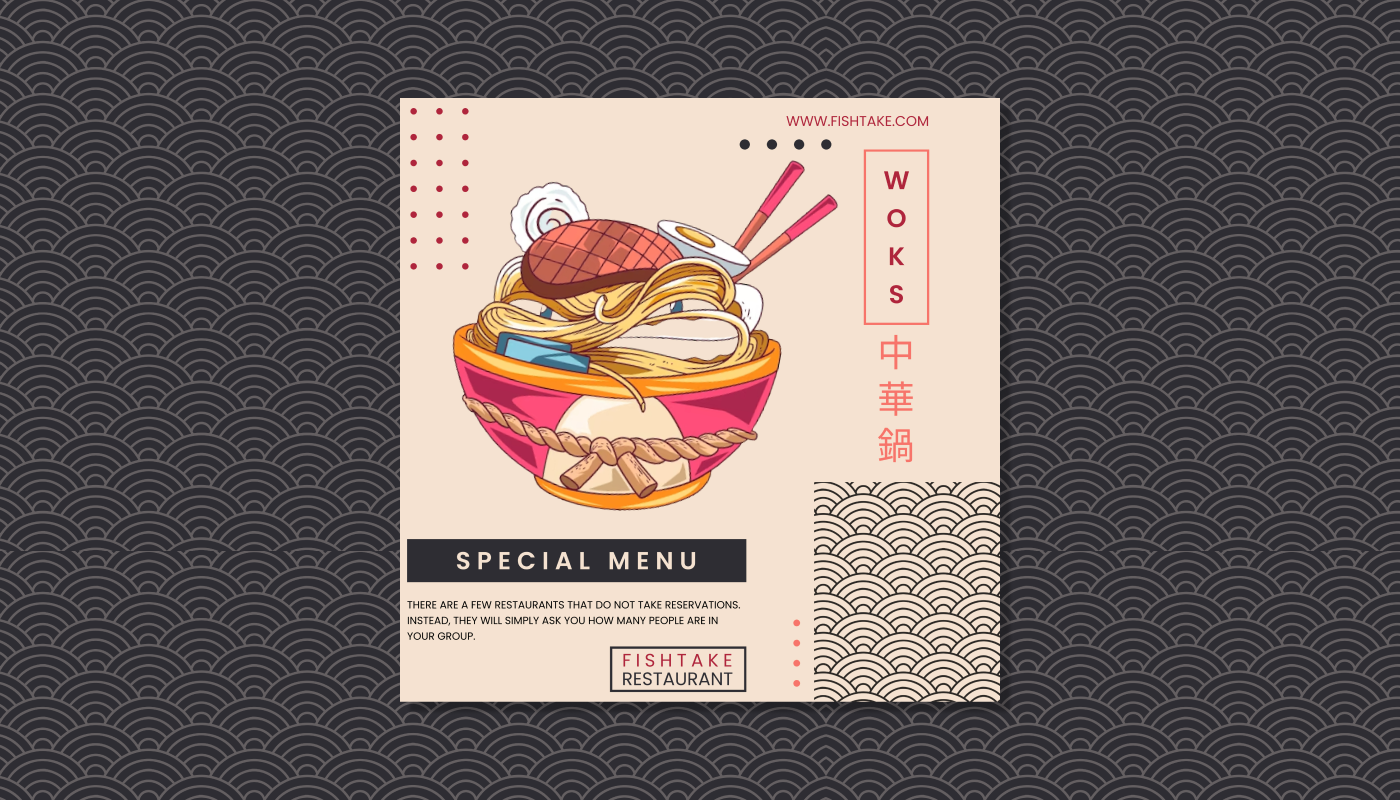 Social media post japanese japanese food Sushi ramen Instagram Post