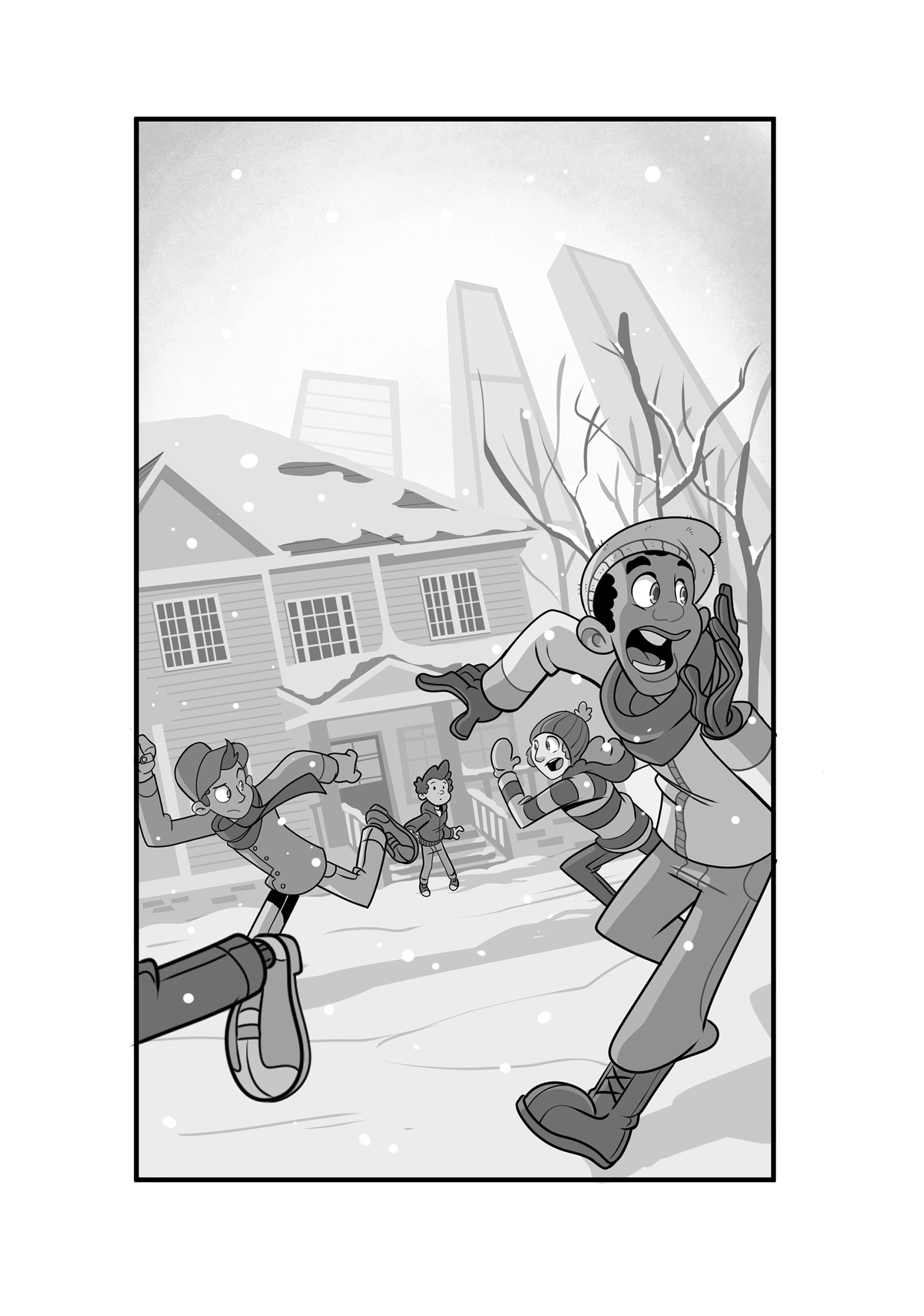Super Hero comics comic books art animation  snow men winter snow peter powers powers