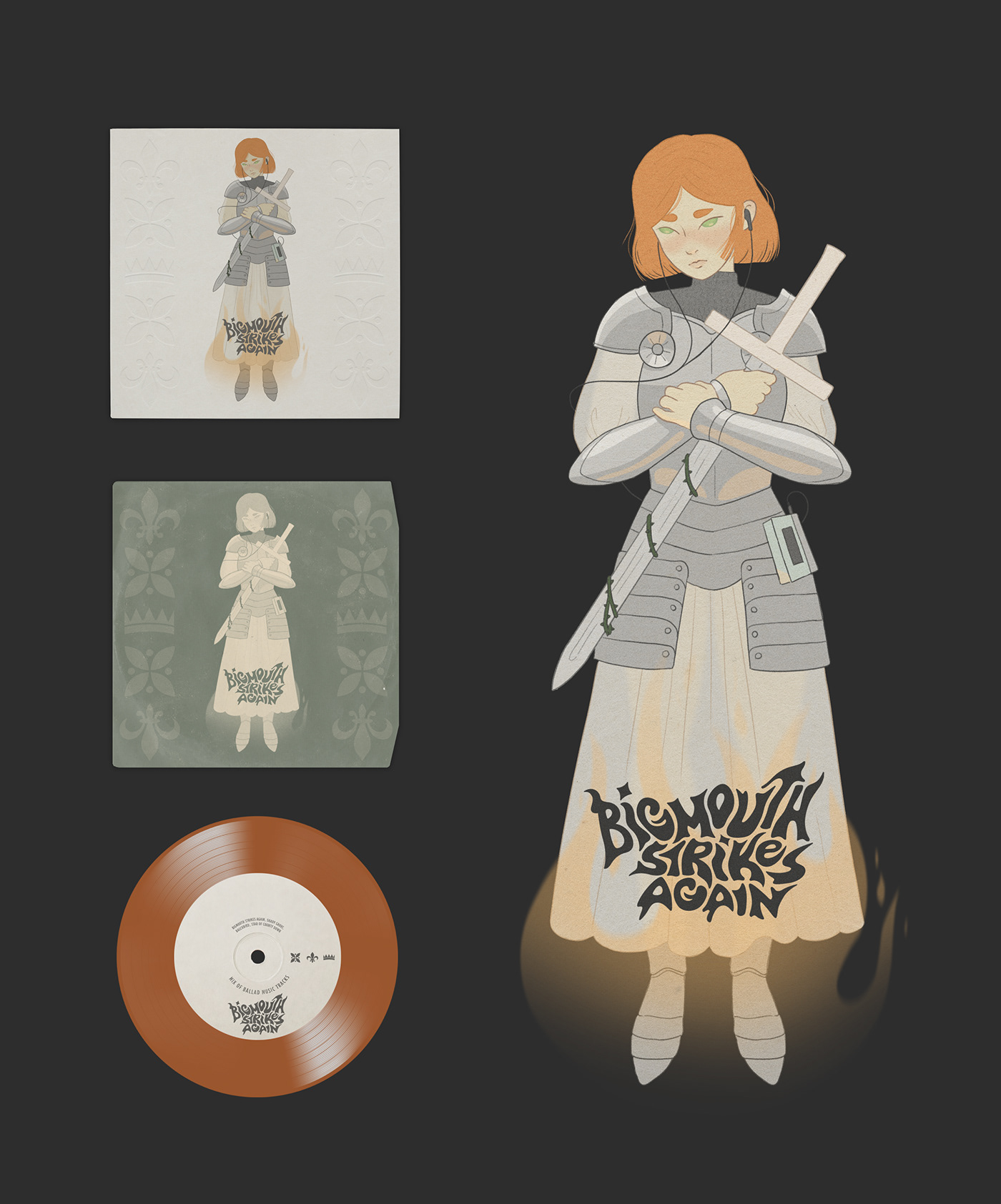 Album art cover indie Joan of Arc logo music royal vintage vinyl