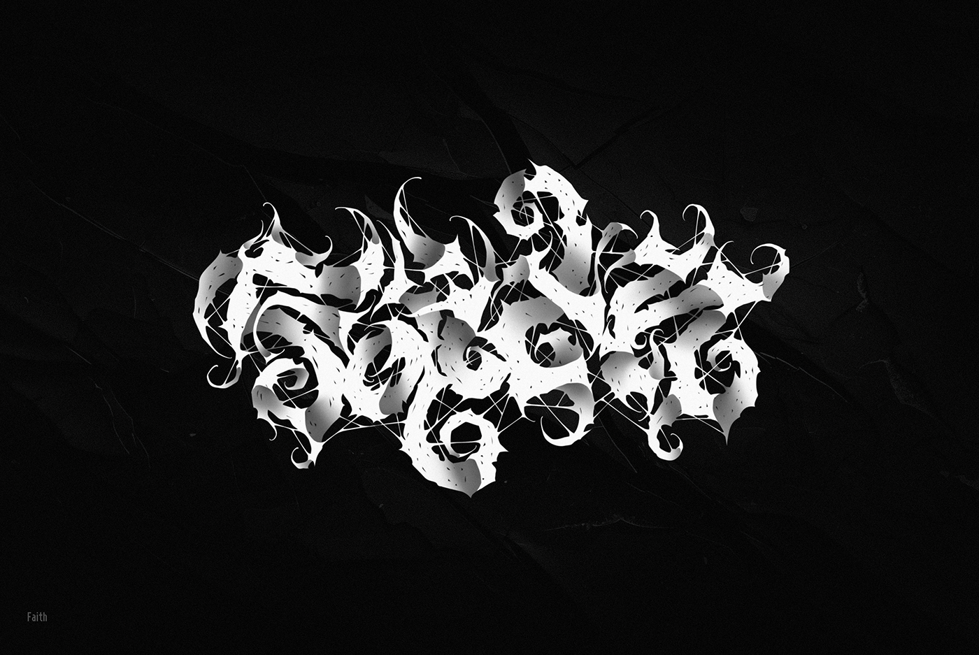 Calligraphy   font gothic font dark art Procreate Digital Art  metal logo typography   Logo Design print