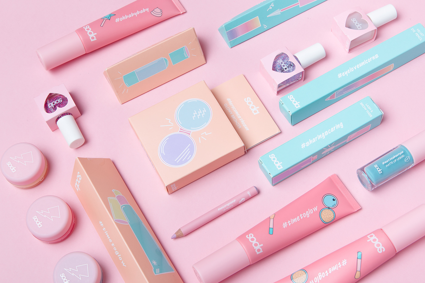 makeup soda branding pink generationz softrevolution stickers looks unicorn mermaids