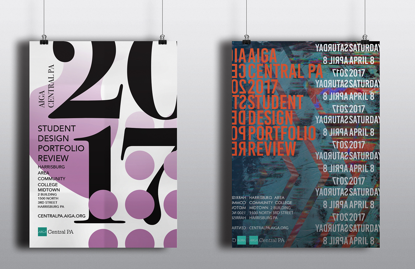 typography   aiga AIGA Central PA Lancaster portfolio review poster Poster Design