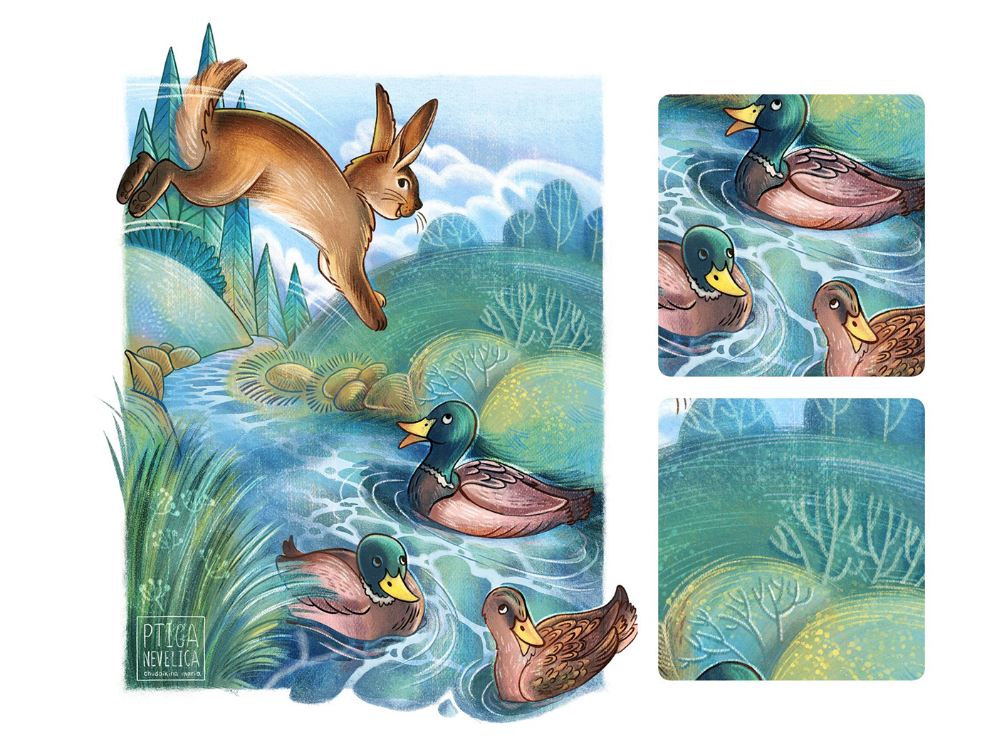 animals illustration illlustration children illustration spring texture children book