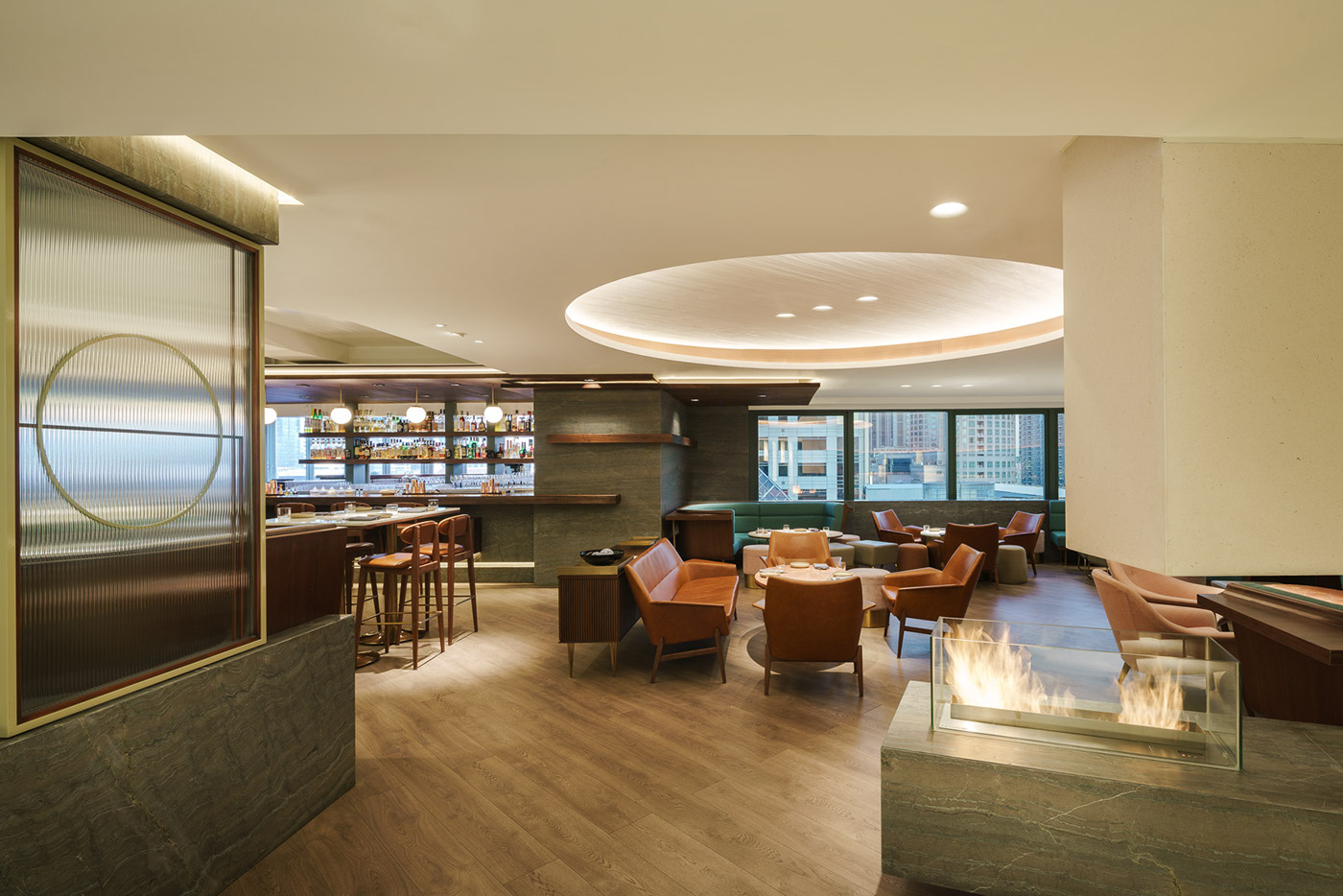 highline red design Ascott lounge interior design  shanghai