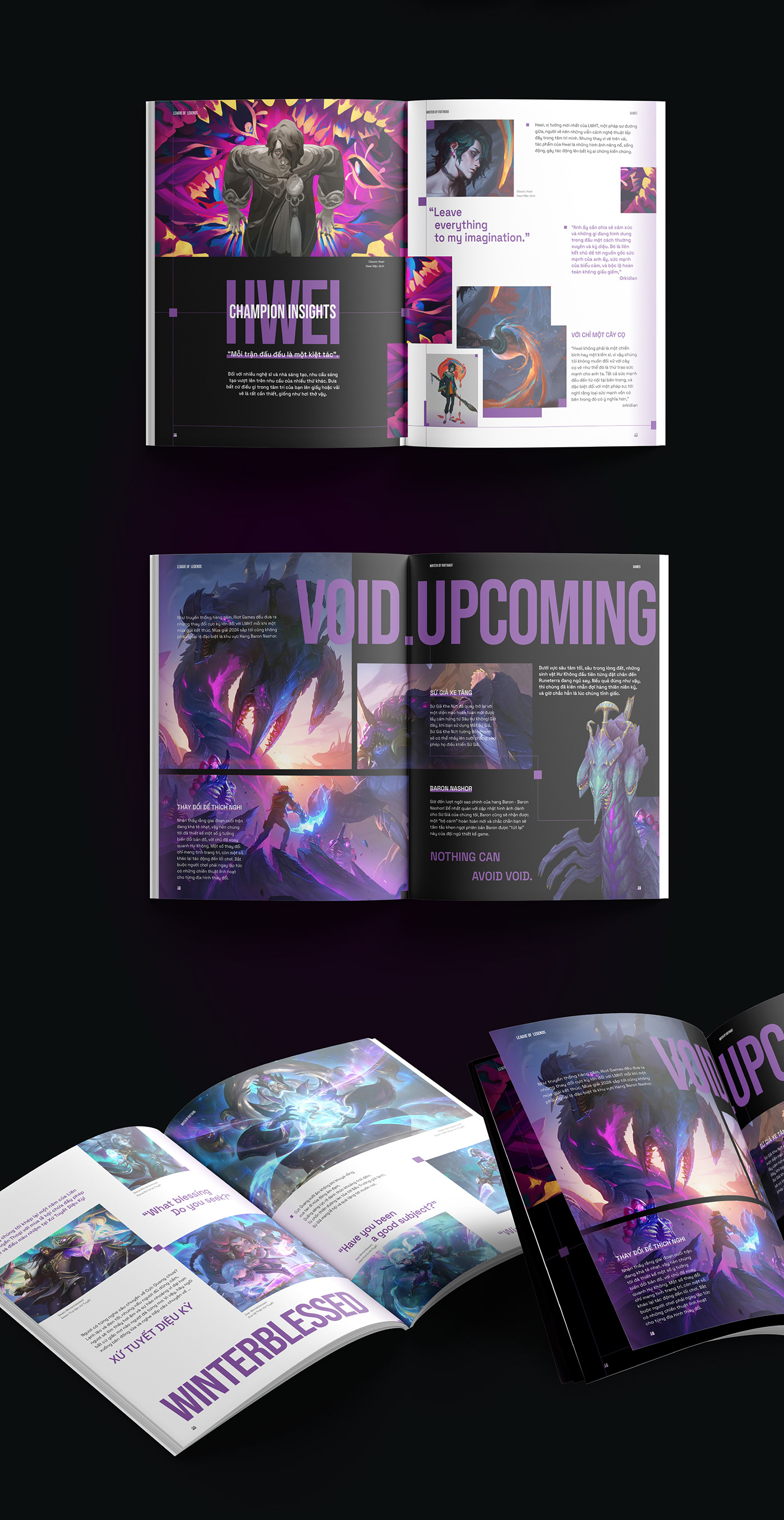 league of legends game editorial magazine Layout Magazine design InDesign book editorial design  typography  