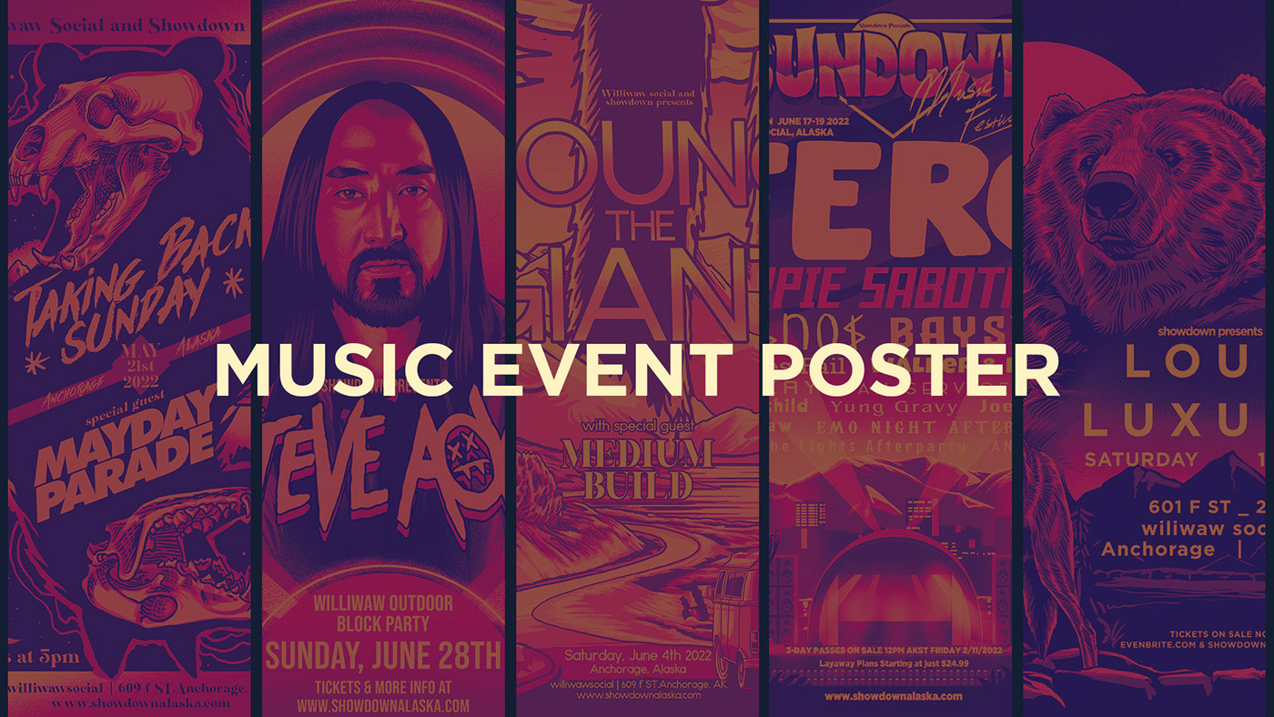 Event Poster gig poster graphic design  ILLUSTRATION  music poster