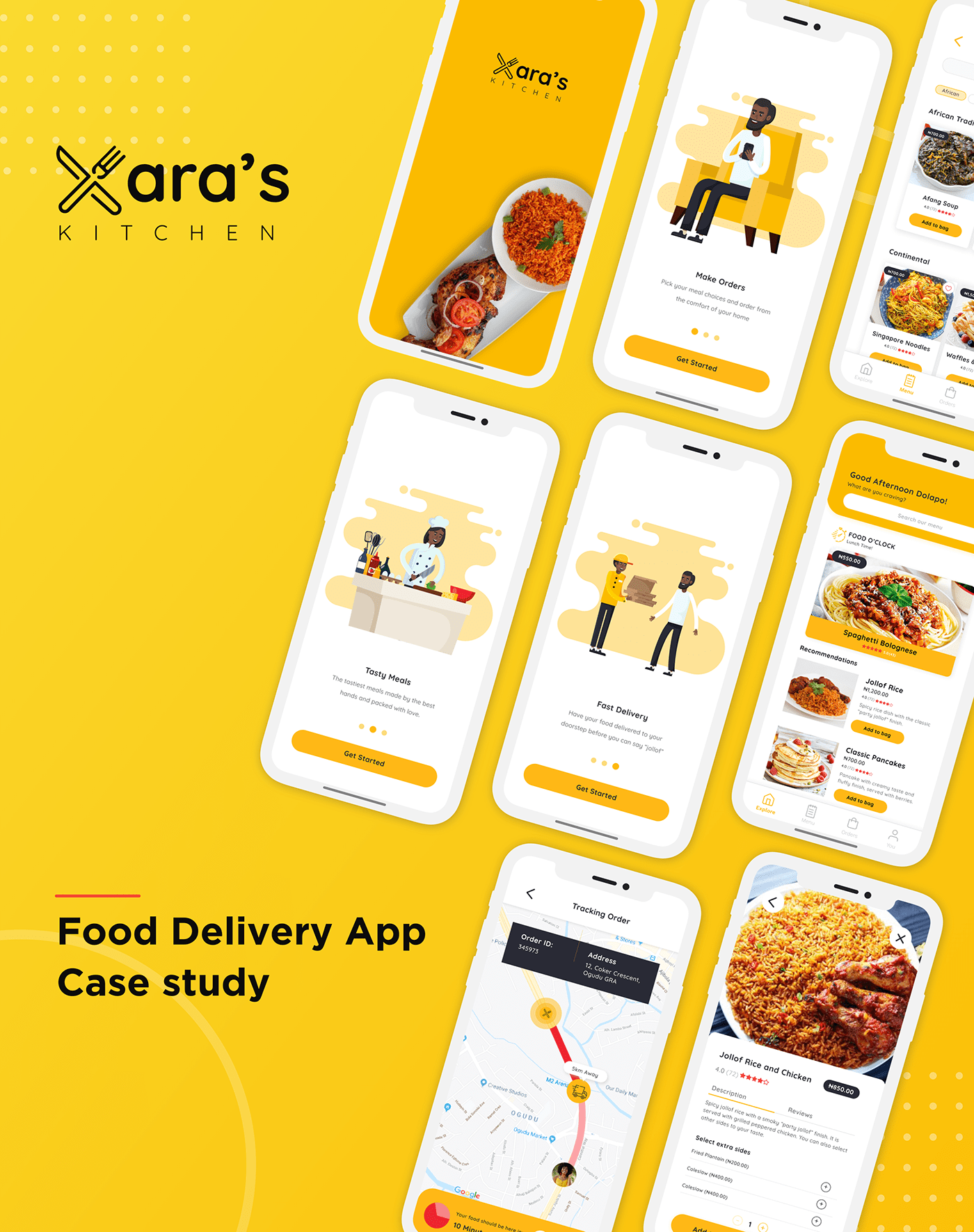 design food app food delivery Mobile app Restaurant app UI/UX user experience user flow user interface wireframes