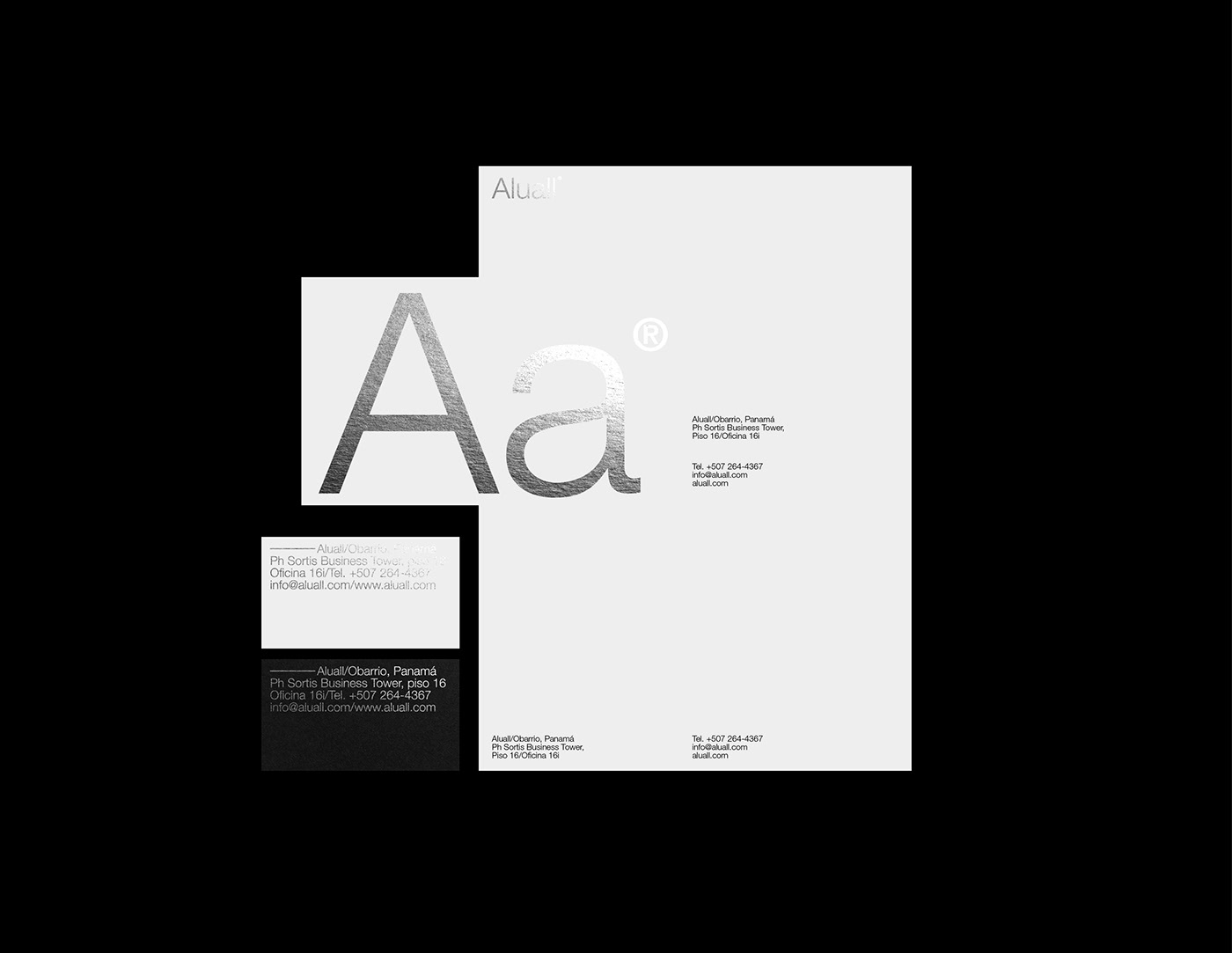 brand Aluall helvetica aluminium minimalistic Marble identity Business Cards poster branding 