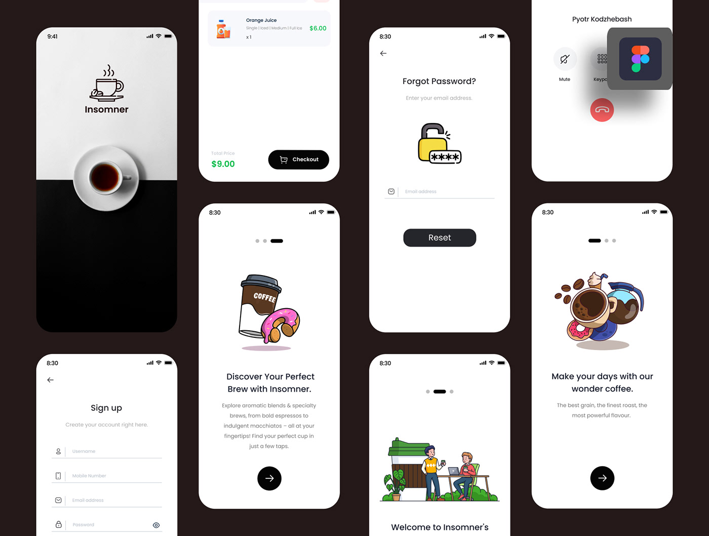 ux-ui Coffee user interface e-commerce mobile app design iOS design coffee shop UI Design Coffee Shop ui kit ui kits