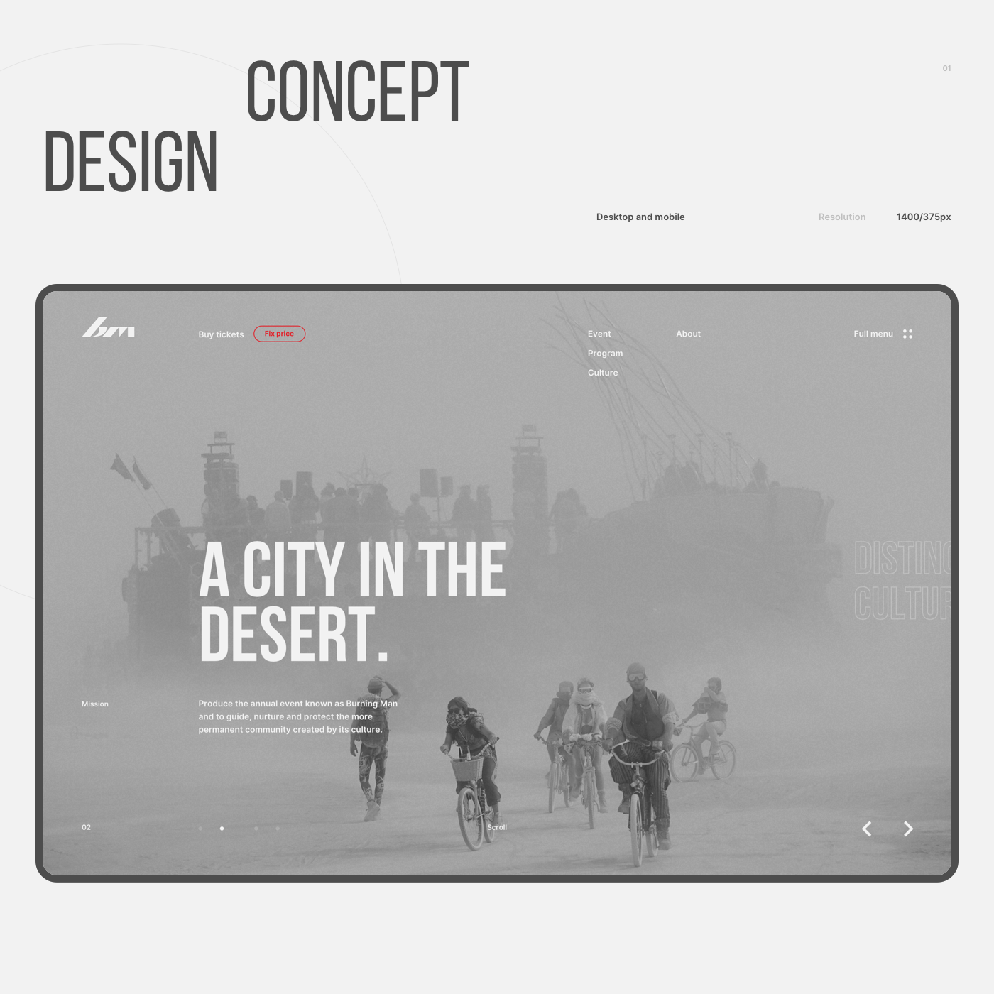 Burning Man Web animation  Event Website promo minimalistic typography   minimal typo