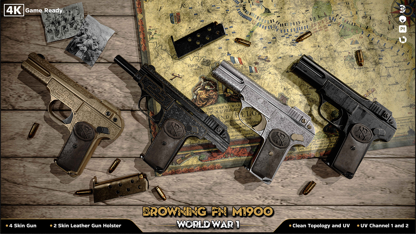 3D Gun Weapon game Military