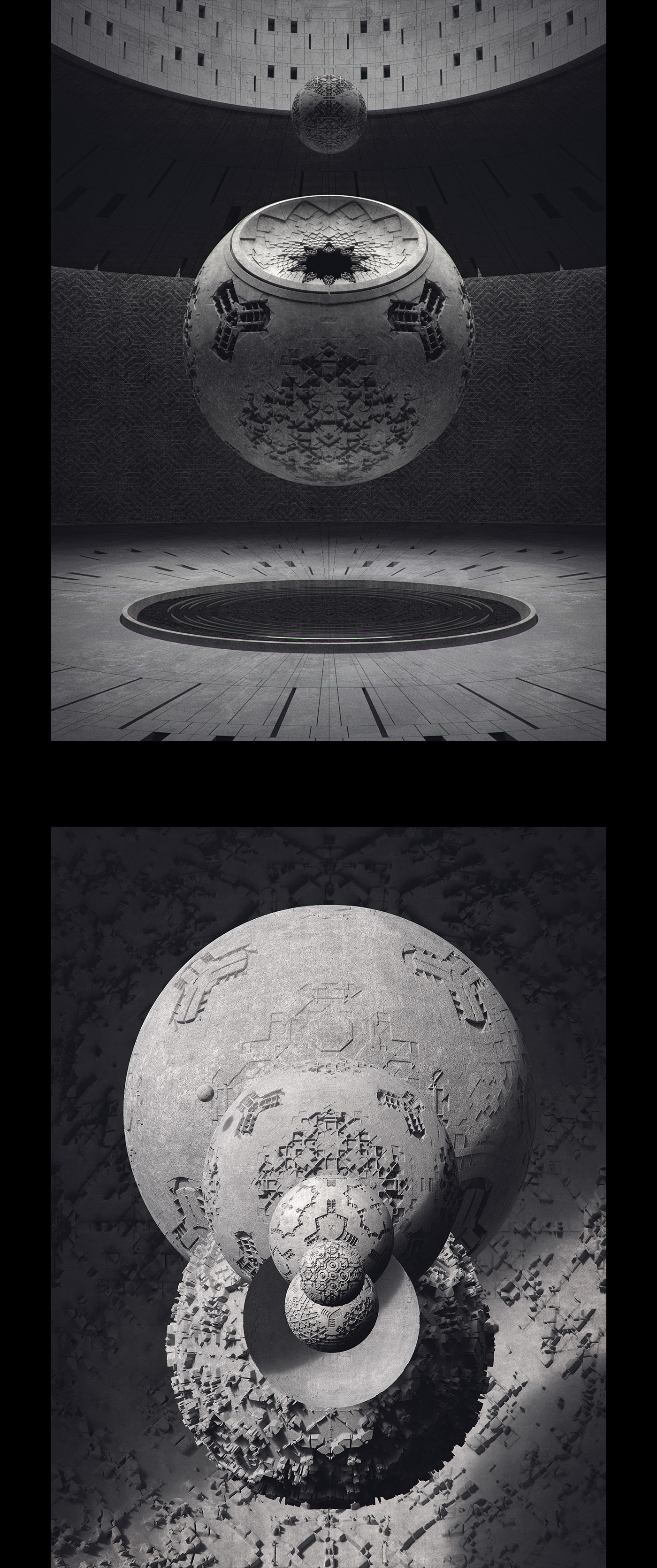 concrete architecture fractal cymatics design motiongraphics poster art Patterns sacredgeometry