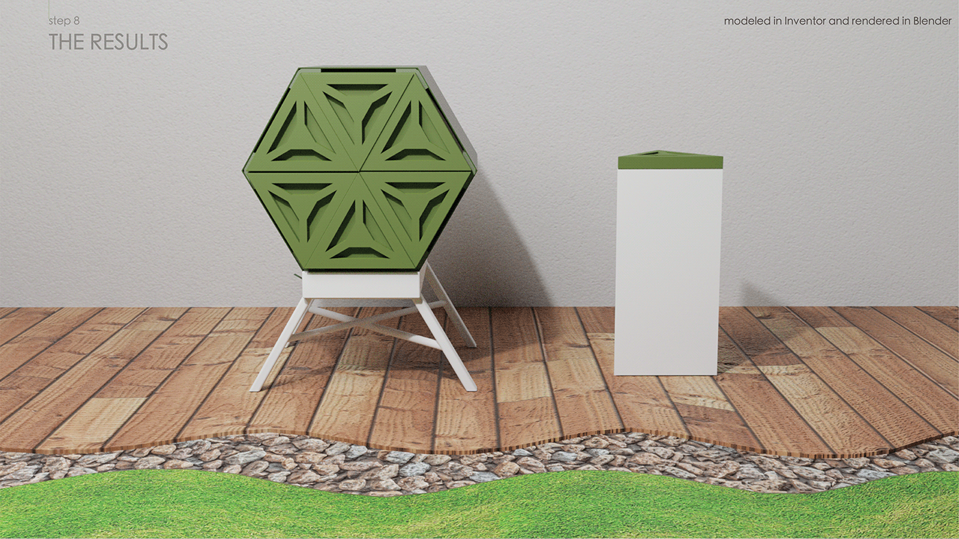 Compost bin composting concept design ecodesign industrial design  portfolio product design  School Project Sustainable Design