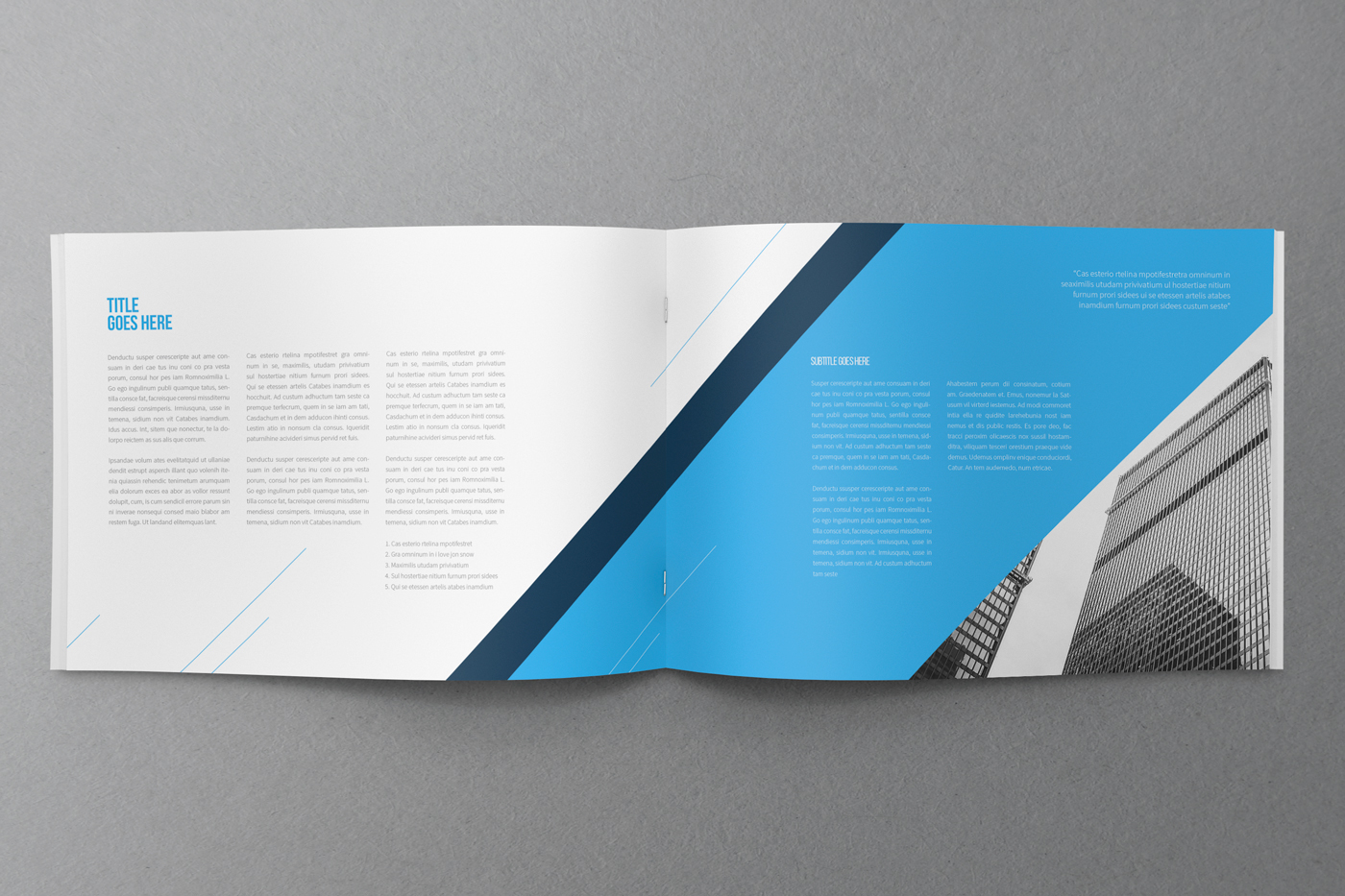 brochure print blue professional modern minimal template