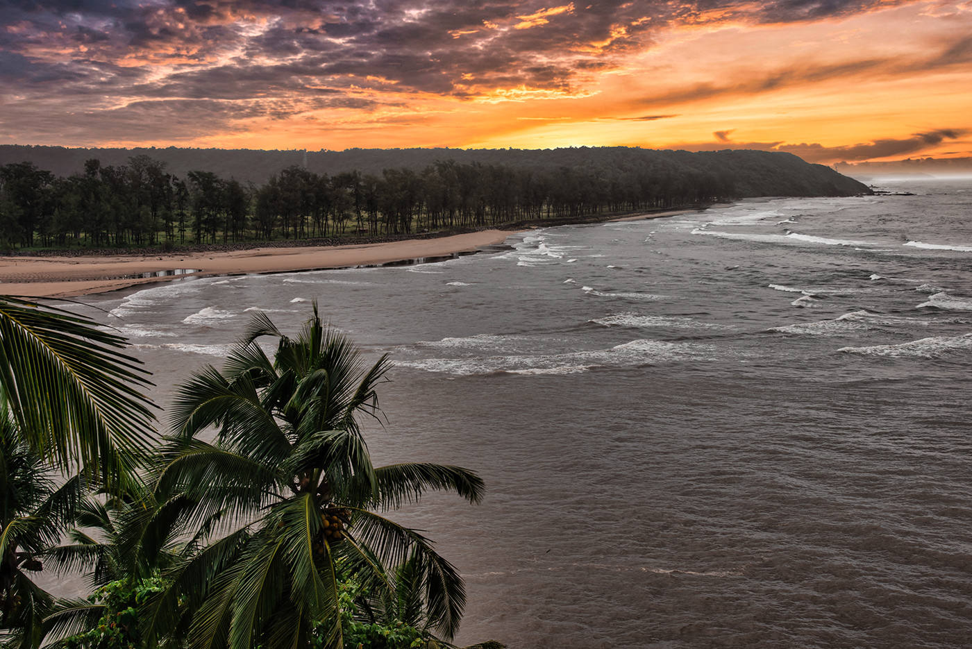 Anjarle Fort Tiracol ganpatipule Goa Goa Skies konkan road trip sunset