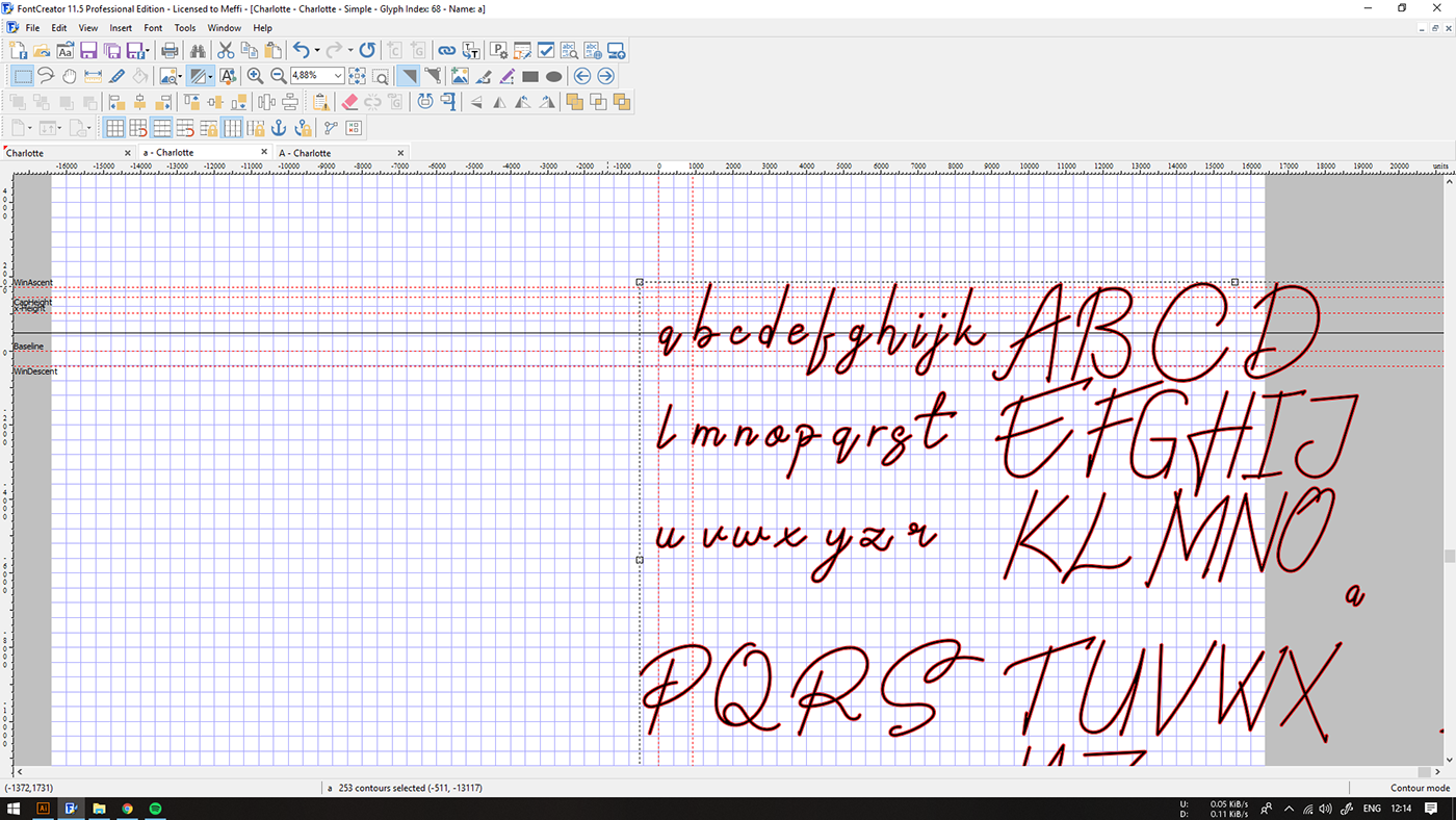 signature letterface freefont Script modern classy watermark business branding 