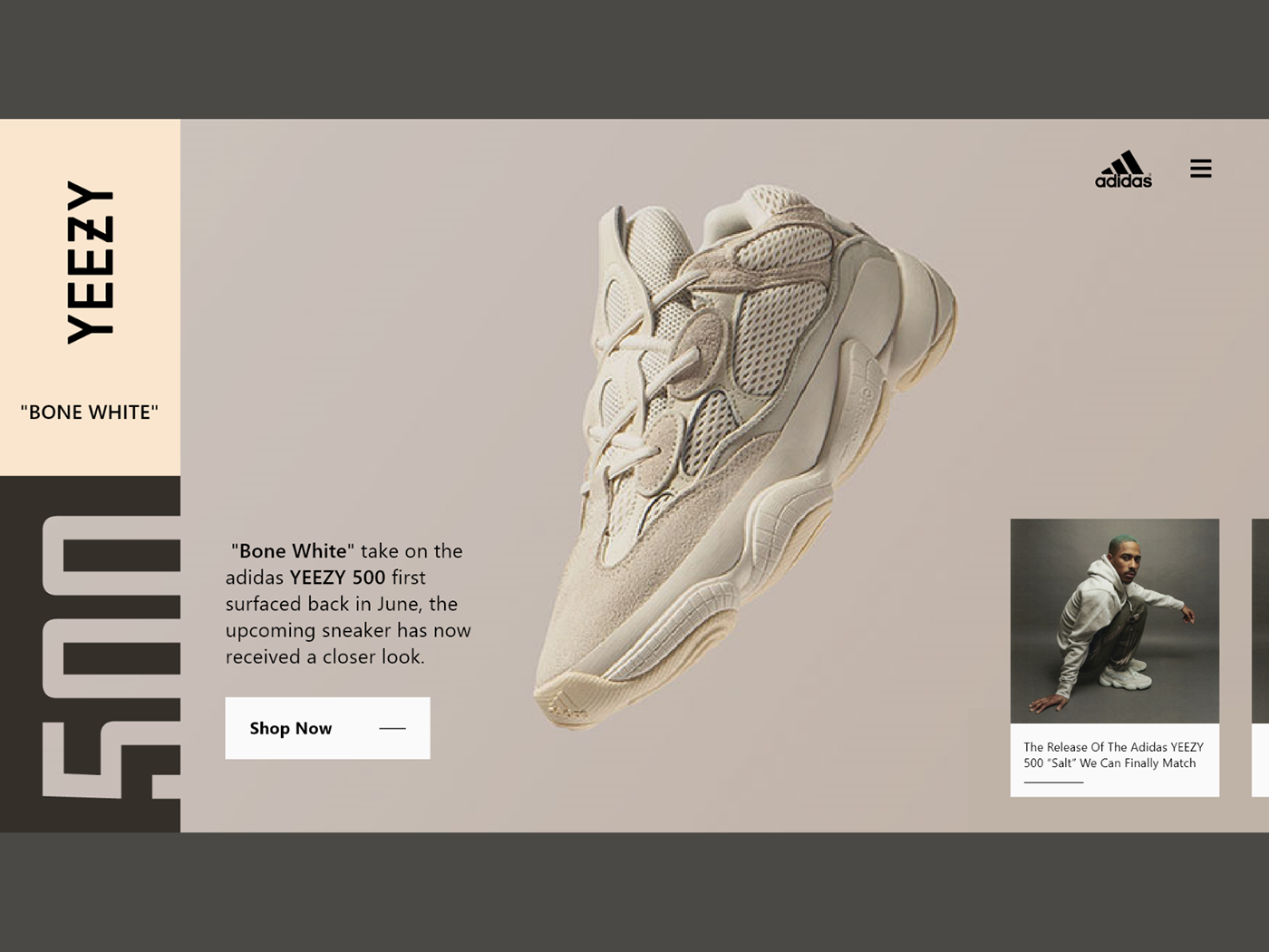 adidas dailyuiux flat design landingpage shopping web ui design uiux UX design Webdesign yeezy