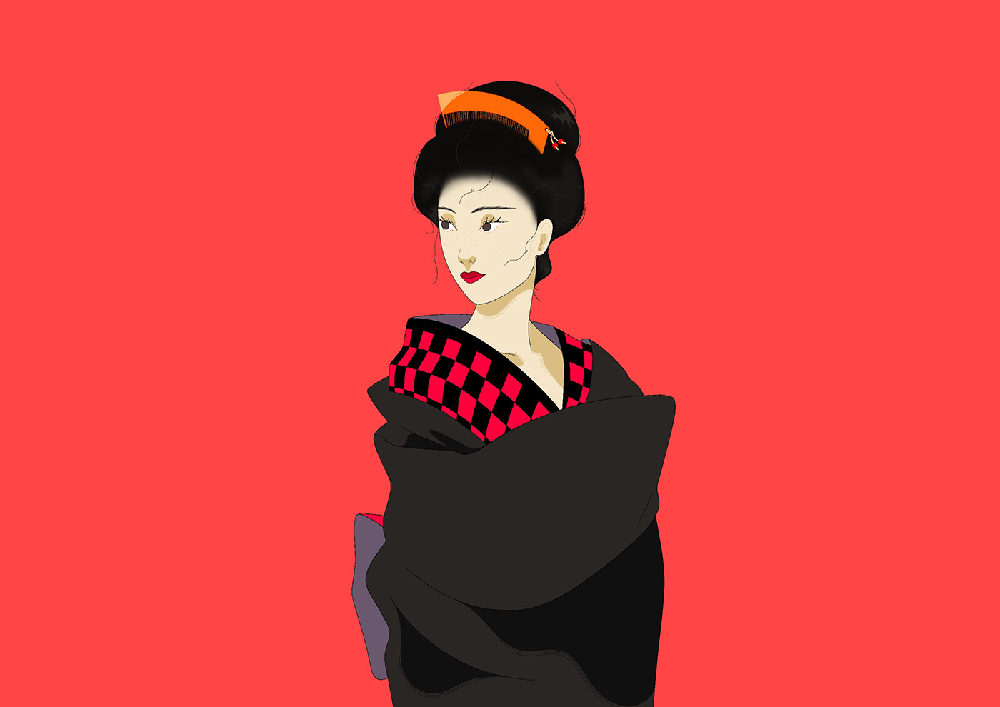 estampe geisha japan