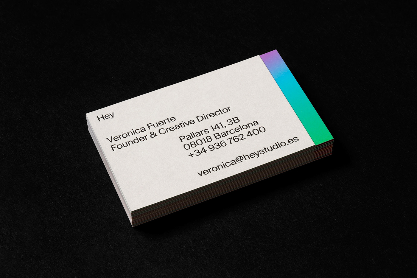 hey colour Business Cards craf identity branding  barcelona